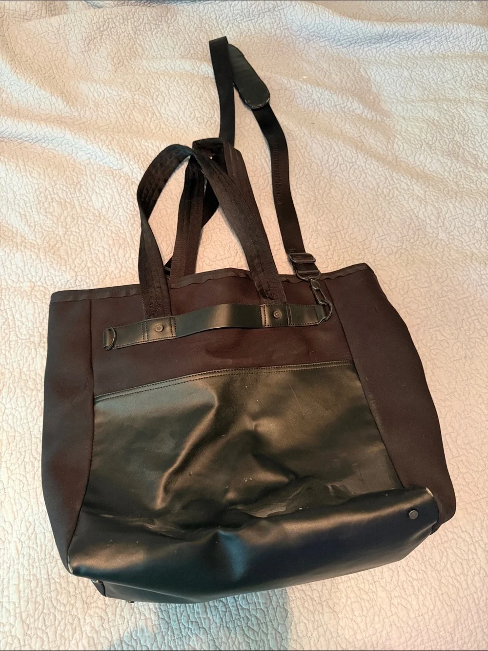 Lululemon Black Tote / Crossbody Bag with Shoulder Strap